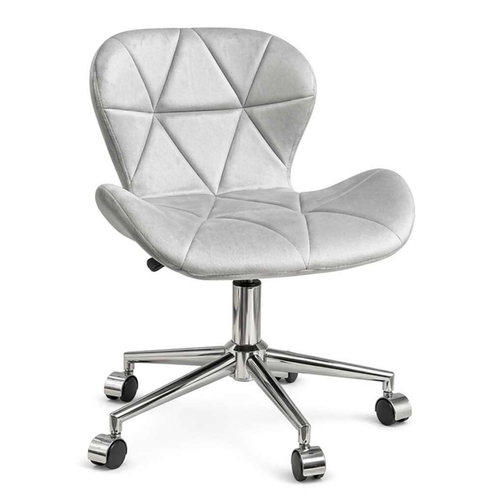Silla Mariposa oficina-escritorio felpa silver