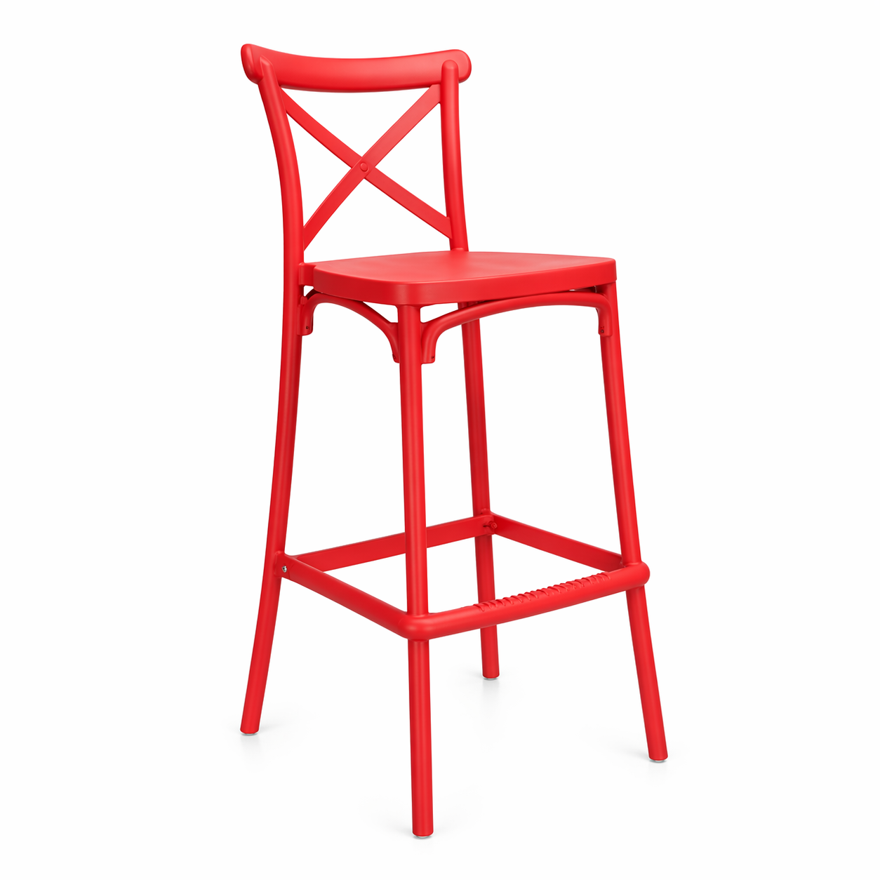 Taburete Danubio Live Crossback Rojo