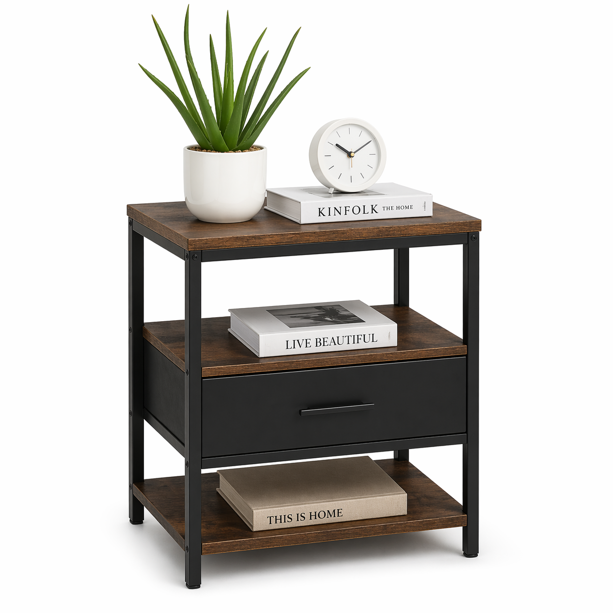 Velador Estilo Industrial Blackwood