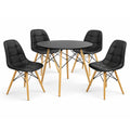 Mesa Eames Redonda + 4 Sillas Buckle