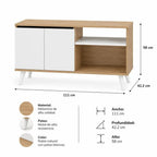 Rack Narvik Bajo Madera Blanco