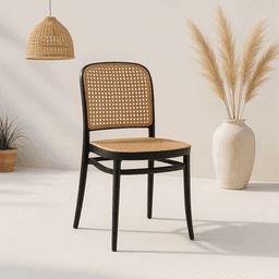 Silla lombardía de Polipropileno negra