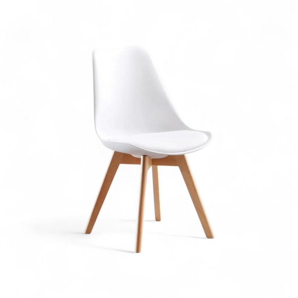 Comedor Tulip 80 cm y 4 sillas Blanco