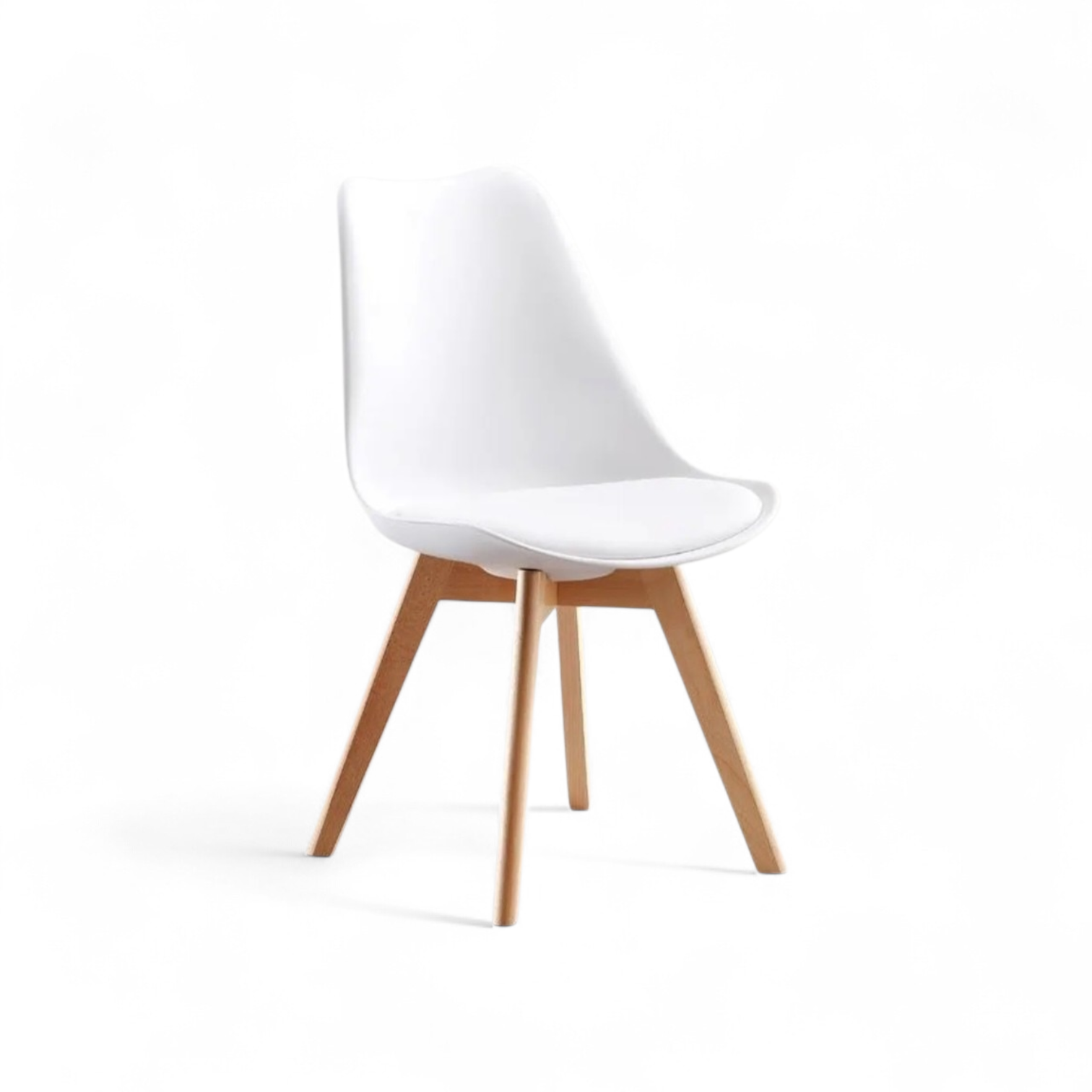 Comedor Tulip 80 cm y 4 sillas Blanco
