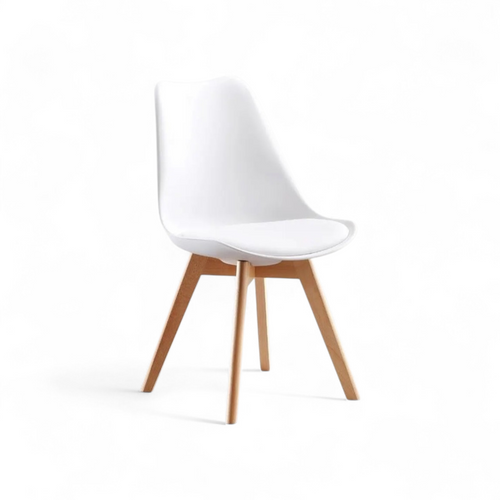 Comedor Tulip 80 cm y 4 sillas Blanco